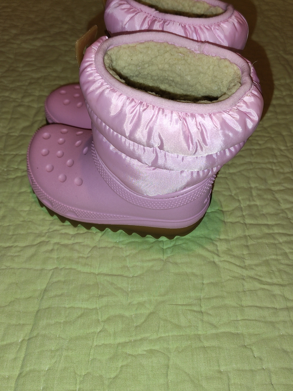 CROCS Kids Light Pink Insulated Snow Boots